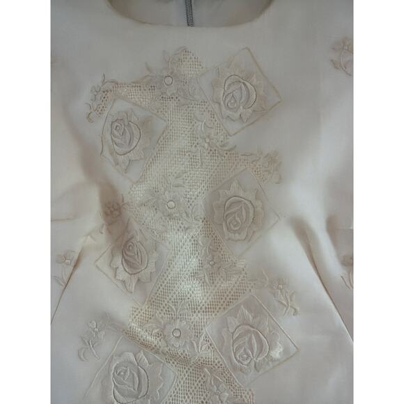 VINTAGE short silk wedding dress - Picture 2 of 8